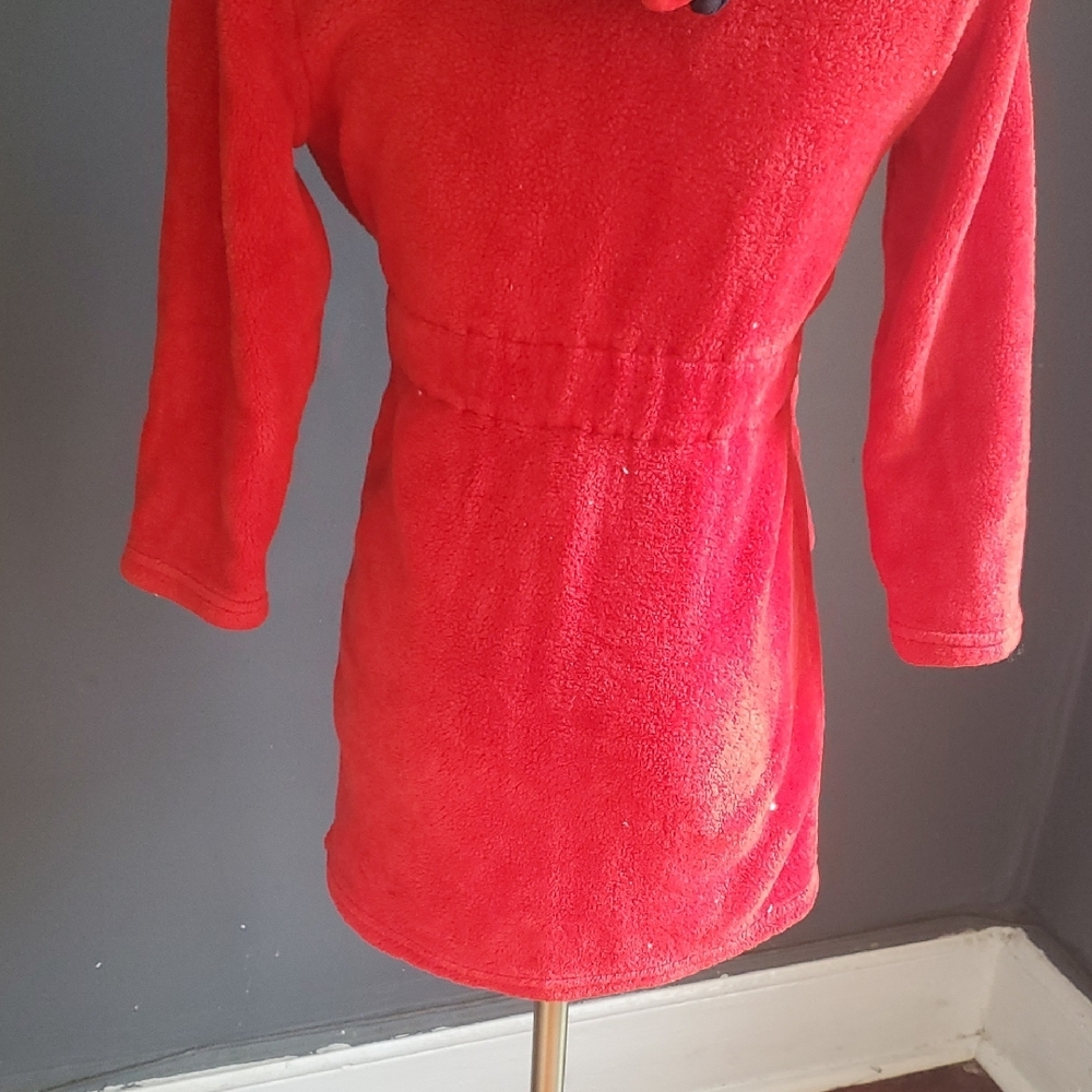 Disney Winnie Mouse Red Girls Robe with Hood Size 6-7 - Picture 6 of 12